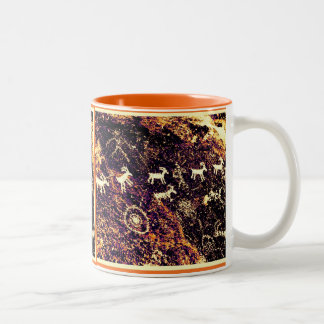 PETROGLYPHS NEVADA DESERT AMERICAN SOUTHWEST Two-Tone COFFEE MUG