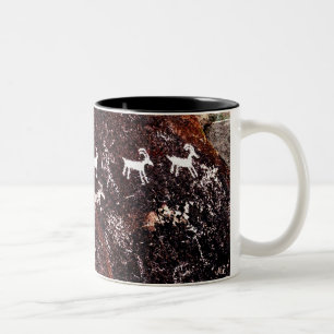 PETROGLYPHS NEVADA DESERT AMERICAN SOUTHWEST Two-Tone COFFEE MUG