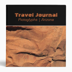 Petroglyphs on Rock Walls 1.5" Travel Binder