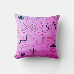 Petroglyphs Throw Pillow