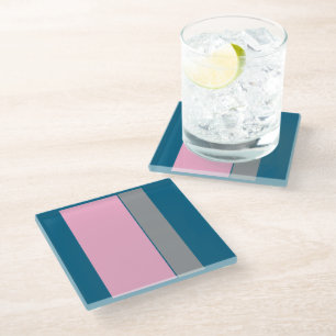 Petrol Blue CottonCandy Glass Coaster