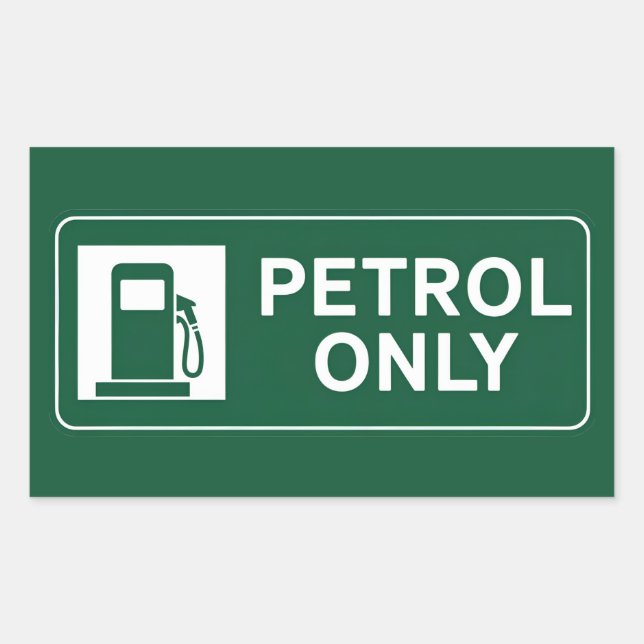 Petrol Fuel Only Sticker (Front)