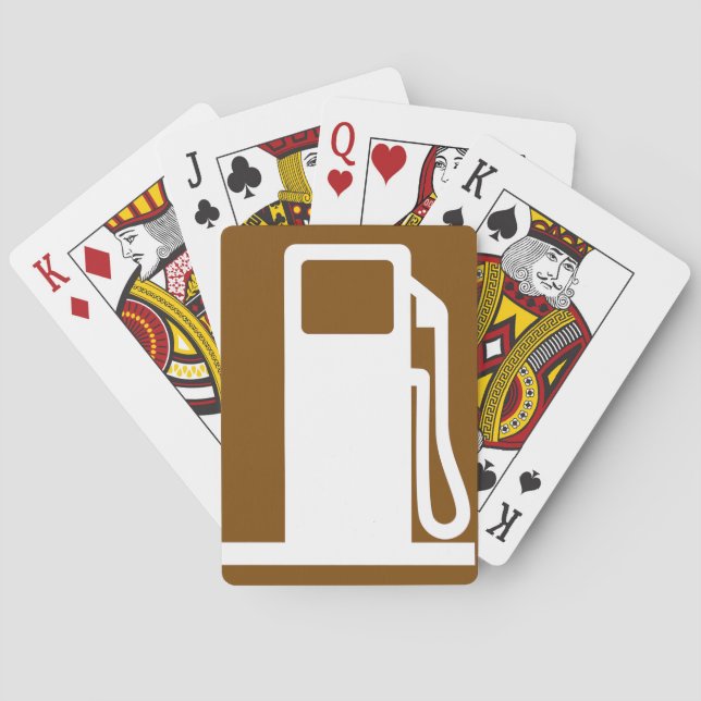 Petrol Road Sign Playing Cards (Back)