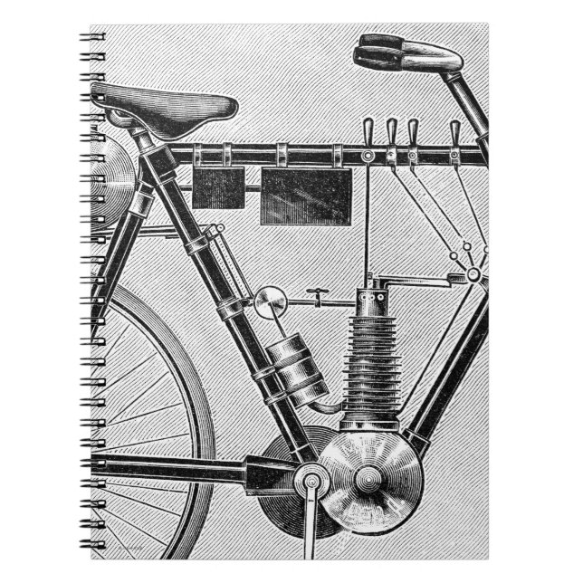 Petrolette Omega Motorcycle, 1895 Notebook (Front)