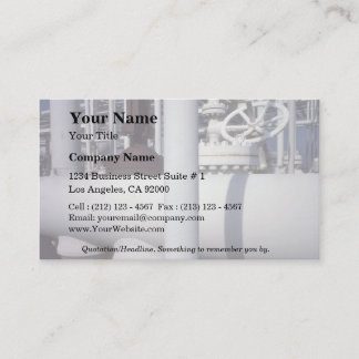 Petroleum refinery pipeline business card