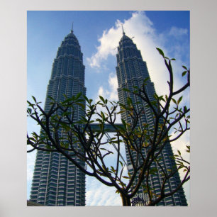 petronas towers plant poster
