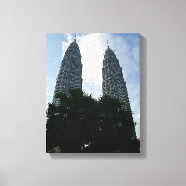 petronas towers shrub canvas print (Front)
