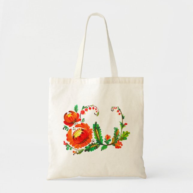Petrykivka Ukrainian art Tote Bag (Front)