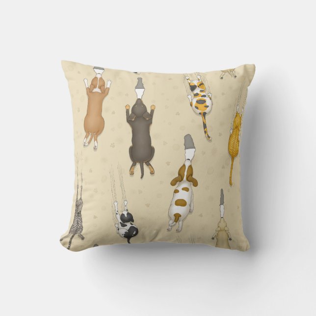 Pets Allowed Throw Pillow (Front)