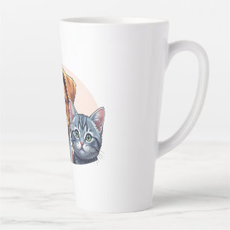 pets and dog latte mug