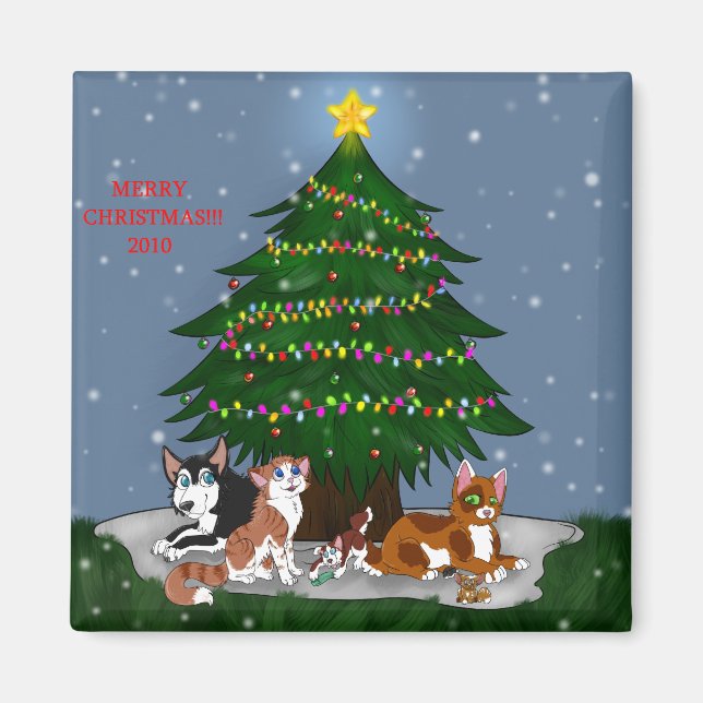 PETS AT CHRISTMAS MAGNET (Front)