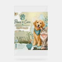 Pets,Cat And Dog Sitter And Walker Acrylic Party 