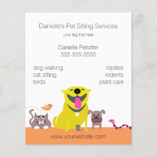 Pets: Dog Cat Bird Mouse Snake Flyer