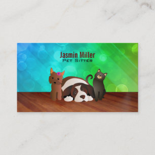 Pets Dogs and Cat Business Cards
