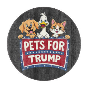 Pets For Trump Cats Maga Dogs Election Cutting Board