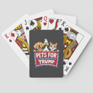 Pets For Trump Cats Maga Dogs Election Playing Cards