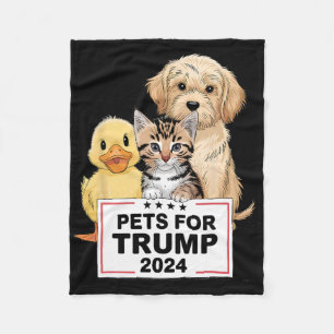 Pets For Trump Make Pets Safe Again 1  Fleece Blanket
