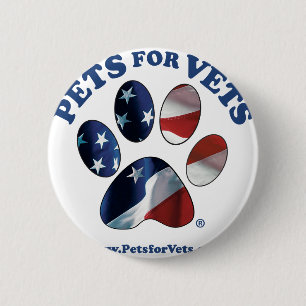 Pets for Vets 2 Inch Round Button