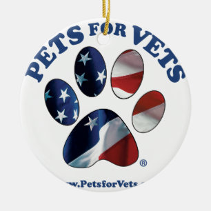 Pets for Vets Ceramic Ornament