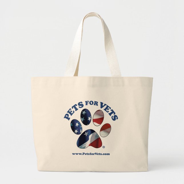 Pets for Vets Large Tote Bag (Front)