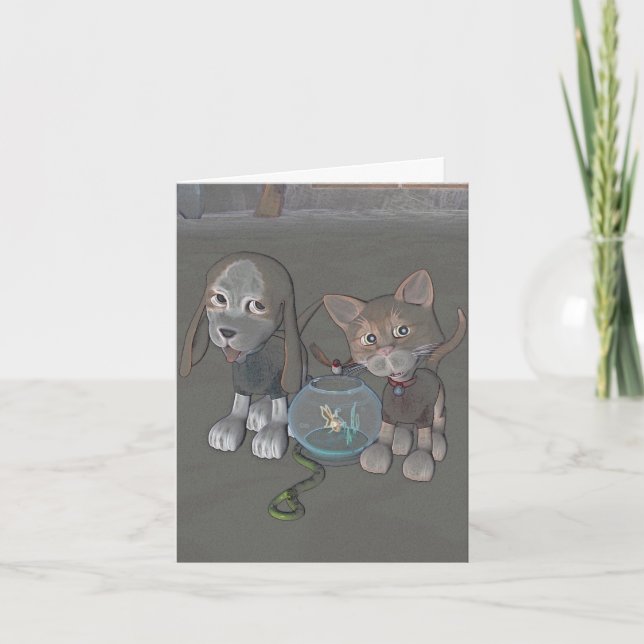 Pets Illustration Notecard (Front)