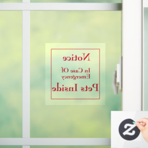 Pets Inside Window Cling