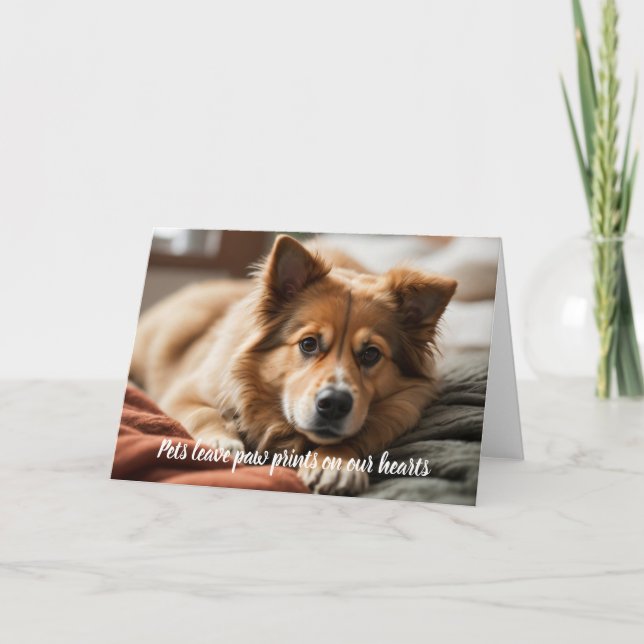 Pets leave paw prints on our heart v3 | holiday card (Front)