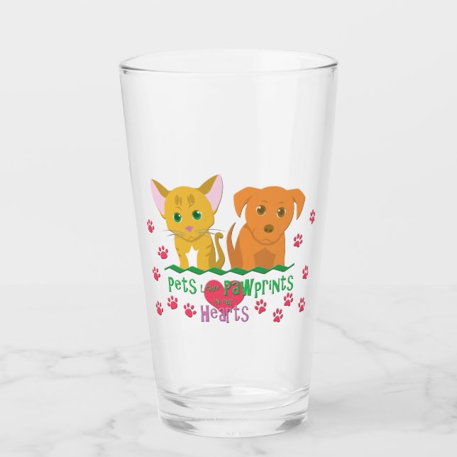 Pets Leave Pawprints Glass (Front)