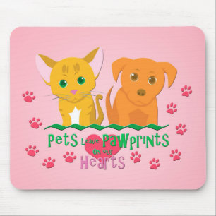 Pets Leave Pawprints on our Hearts Mouse Pad