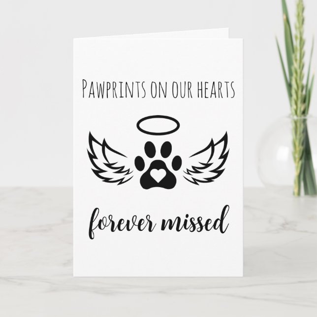 pets loss of dog sympathy cards (Front)