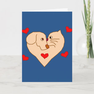Pets Love Card-Valentine's Day Holiday Card