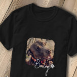 Pet's Modern Simple Cool Grunge Name and Photo T-Shirt<br><div class="desc">This simple and modern design is composed of modern simple playful script typography. Add custom pet photo of your dog,  cat,  pup or kitten</div>