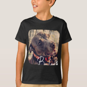 Pets Modern Simple Cool Nge Name And Photo T-Shirt