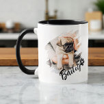 Pet's Modern Simple Cool Typography Name and Photo Mug<br><div class="desc">This simple and modern design is composed of modern simple playful script typography. Add custom pet photo.</div>
