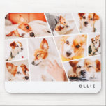 Pets Modern Simple Custom 9 Photos Collage Mouse Pad<br><div class="desc">Add nine (9) custom photos of your pet and pet's name. Add your photos and if needed,  unmask the group of photo and frame,  adjust the image against the frame,  then click mask.</div>