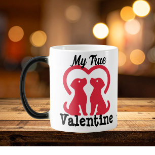 Pets ''My Valentine'' Red Personalize Magic Mug