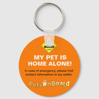 Pets On Board Keychain Home Alone-Orange