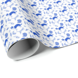 Pets on Parade (Blue)  Wrapping Paper