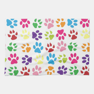 Pets paw print pattern kitchen towel