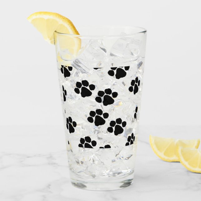 Pets Paw Prints Glass (Front Ice)