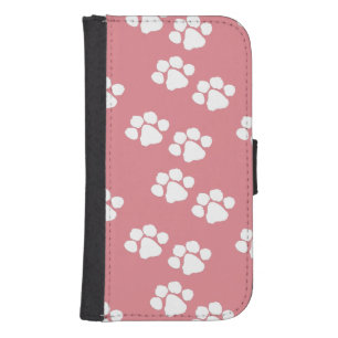 Pets Paw Prints Samsung S4 Wallet Case