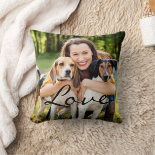 Pets Photo Love Throw Pillow