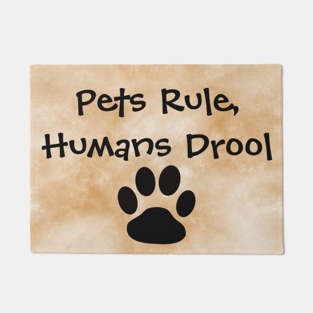 Pets Rule Doormat (Front)