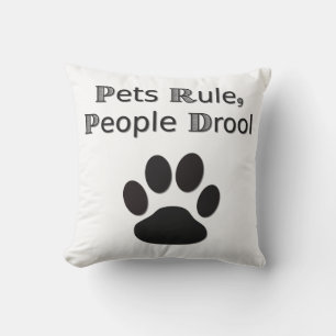 Pets Rule Outdoor Pillow