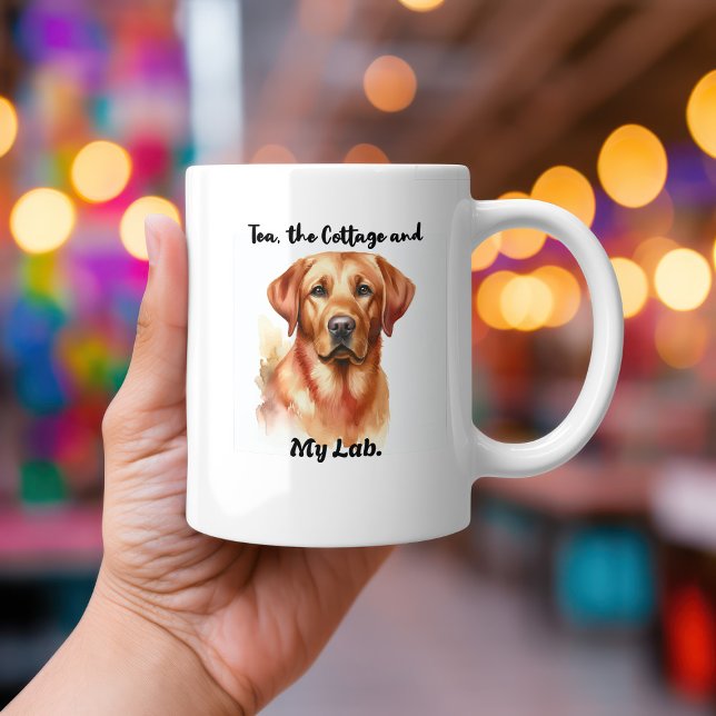  Pets Sandy Brown  Watercolor  Personalize Coffee Mug (Beautiful Lab. Graphic)