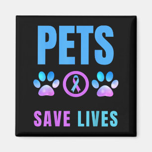 Pets Save Lives Emotional Support Animal Pet Mom Magnet
