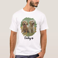 Pets Simple Cool Typography Name and Photo T-shirt