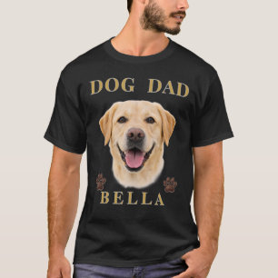 Pet's Simple Modern Cool Custom Dog Name and Photo T-Shirt