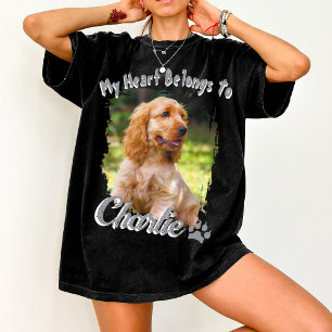 Pet's Simple Modern Cool, Name My Heart Belongs To T-Shirt