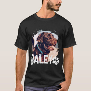 Pets Simple Modern Cool Nge Name And Photo  T-Shirt